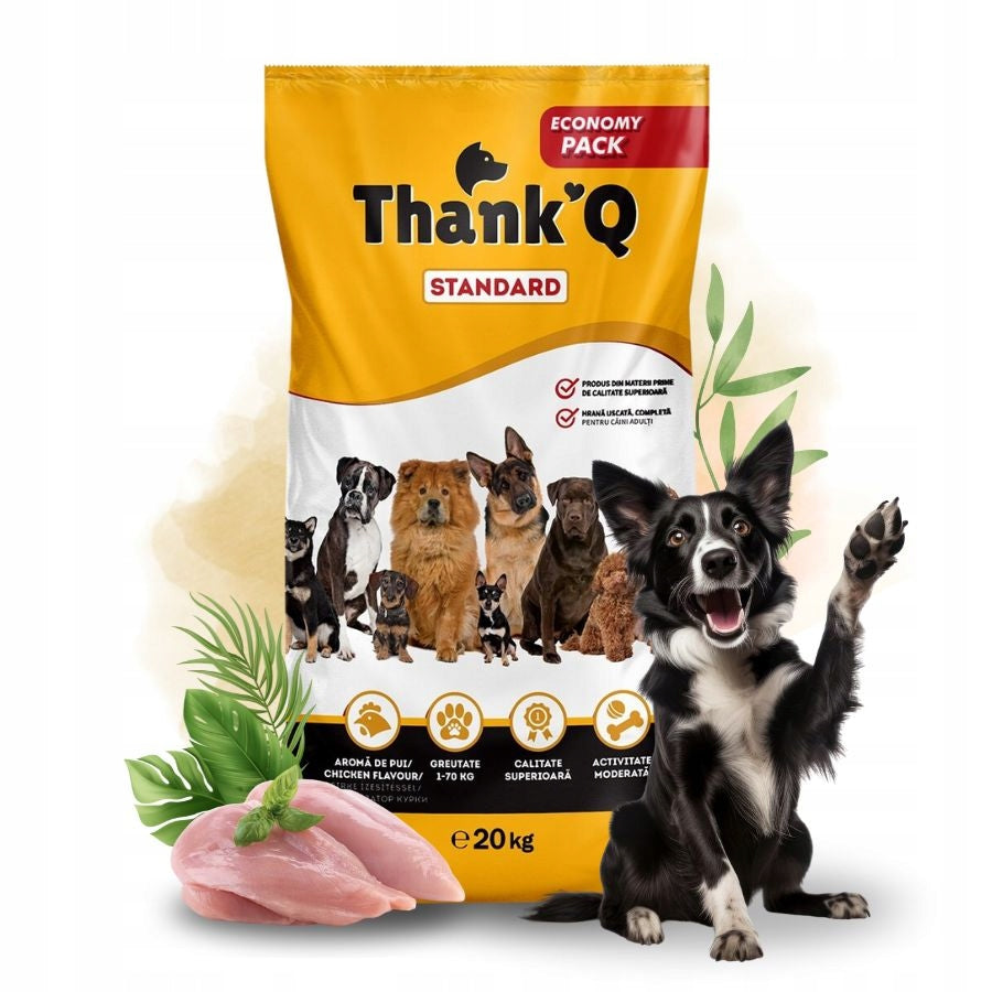 THANK'Q Standard Chicken Flavoured Dry Dog Food with Vitamins 20kg