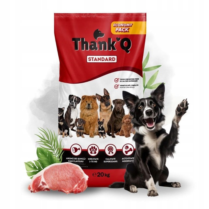 THANK'Q Standard HAM Flavoured Dry Dog Food with Vitamins 20kg