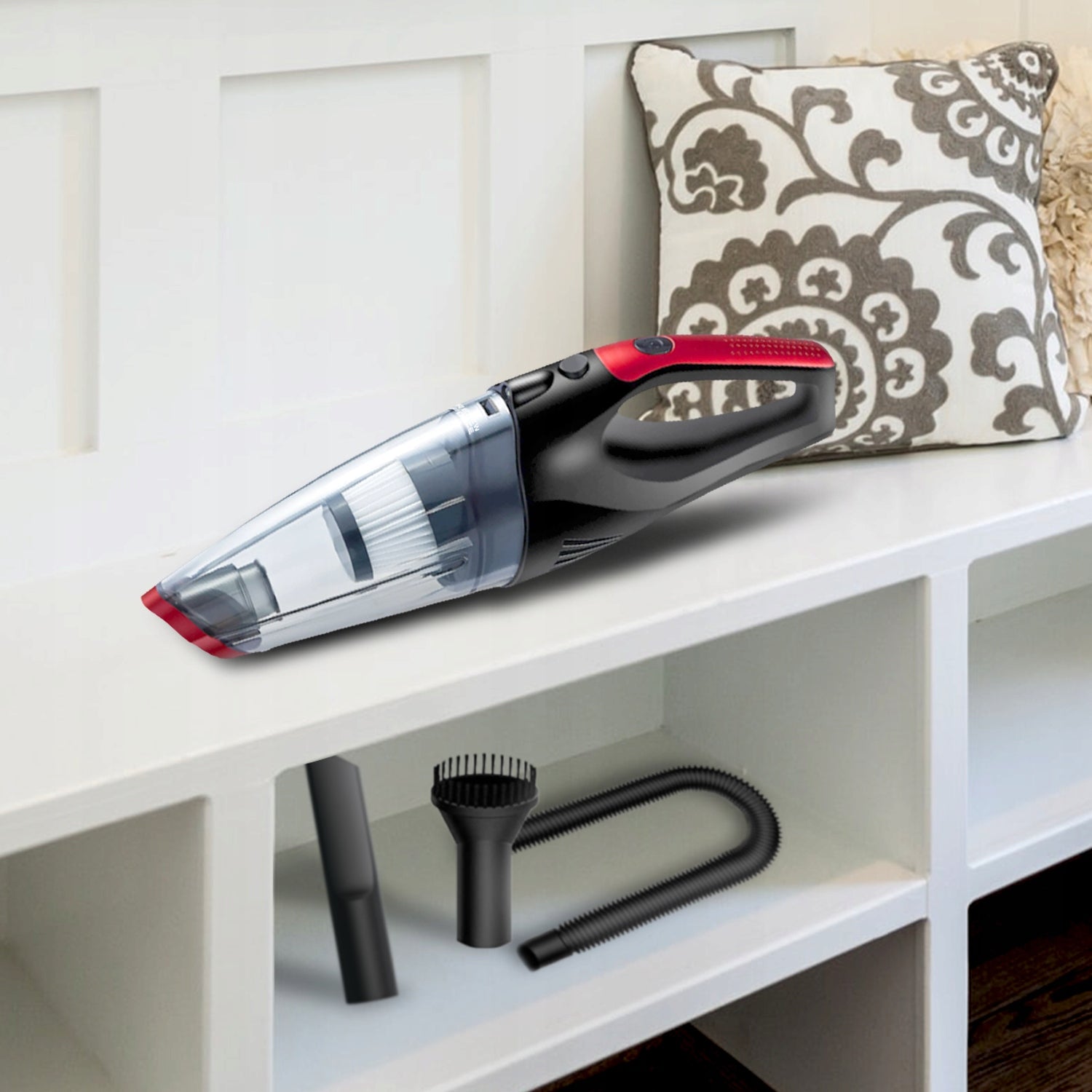 THE MOST POWERFUL CORDLESS CYCLONE VACUUM CLEANER FOR BAGLESS CAR HEPA Operating range 6.5 m