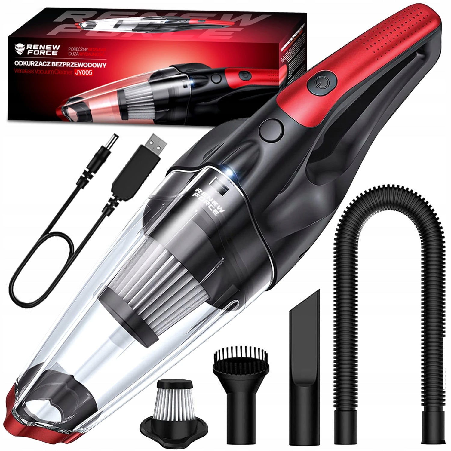 THE MOST POWERFUL CORDLESS CYCLONE VACUUM CLEANER FOR BAGLESS CAR HEPA