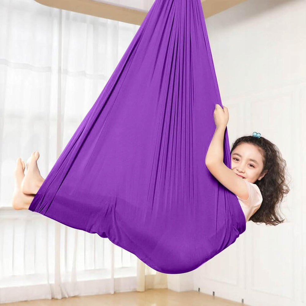 THERAPEUTIC SENSORY SWING FOR CHILDREN HAMMOCK 280X100CM PURPLE Brand no brand
