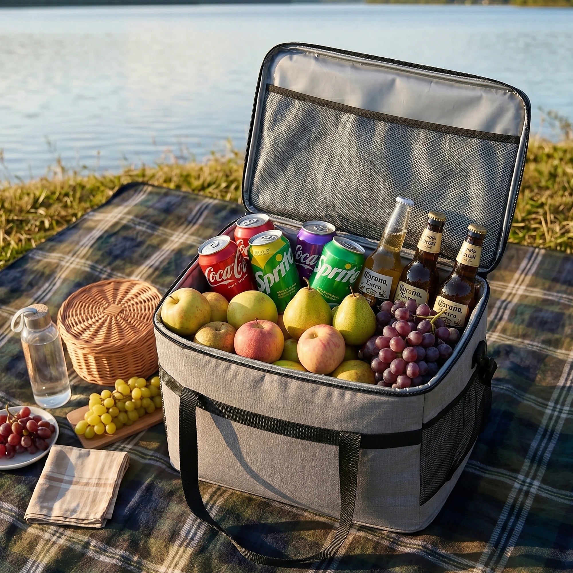 THERMAL BAG TOURIST FRIDGE PICNIC BEACH J&W LUMI 40 l grey Manufacturer code LUMI-40L