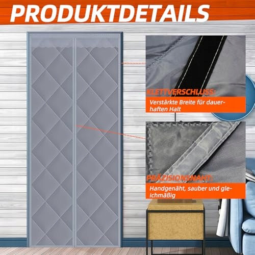 THERMAL INSULATION DOOR CURTAINS COLD RESISTANT HEAT FABRIC HOUSE Capacity 1 l