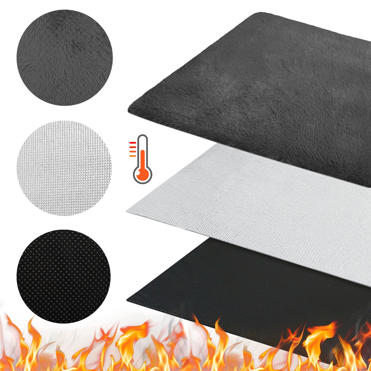 THERMAL INSULATION MAT FOR CAT DOG 100x70 CM HEATING BED XL Manufacturer code MATA TERMOIZOLACYJNA 100x70 RABBIT ANTRACYT