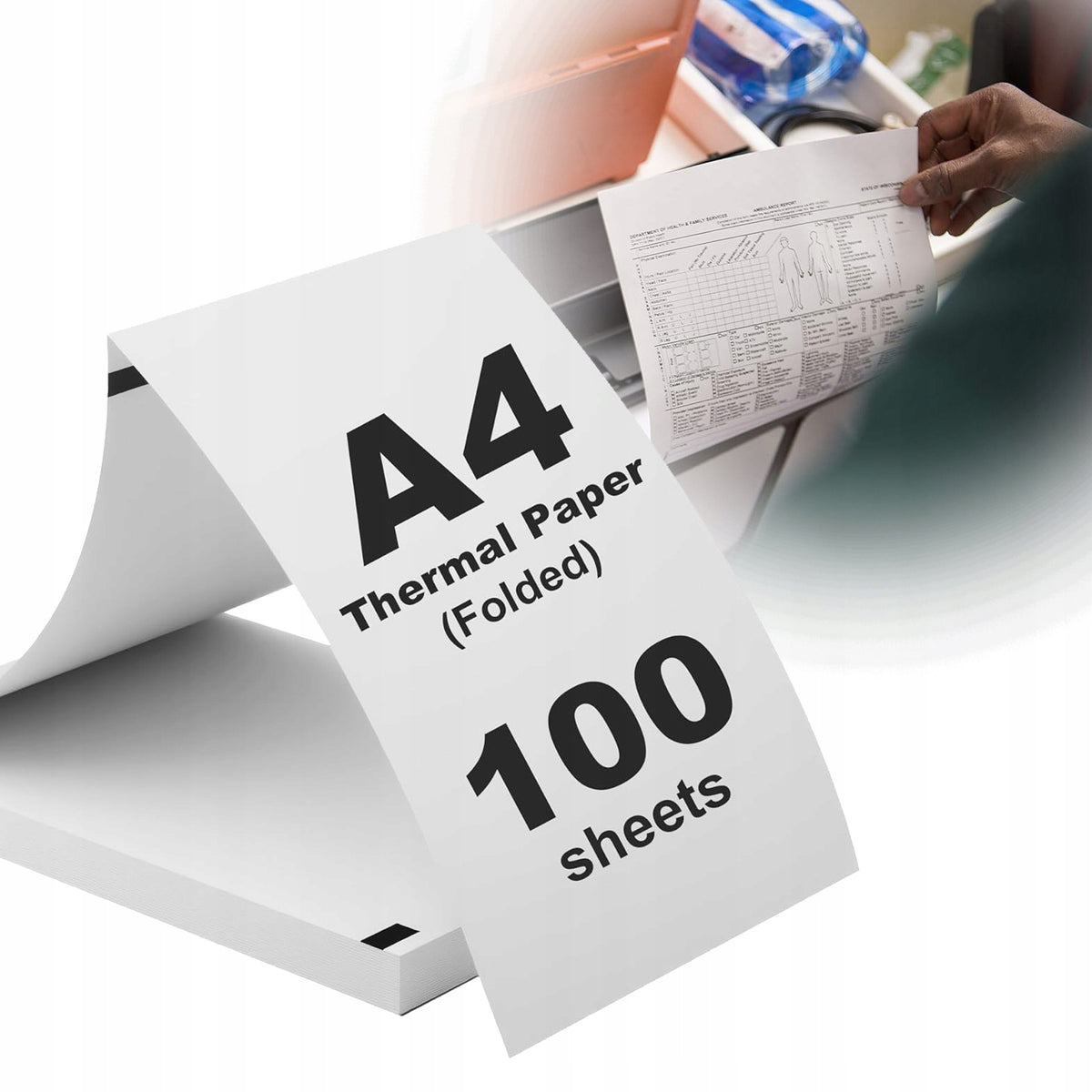 THERMAL PAPER A4 100 SHEETS FOR PORTABLE PRINTER M08F PJ DOUBLE-SIDED Manufacturer code A4-DZ1-RMSM