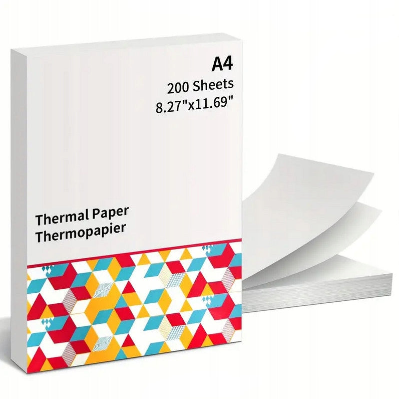 THERMAL PAPER PHOMEMO A4 200 SHEETS FOR PORTABLE PRINTER M08F AND OTHERS