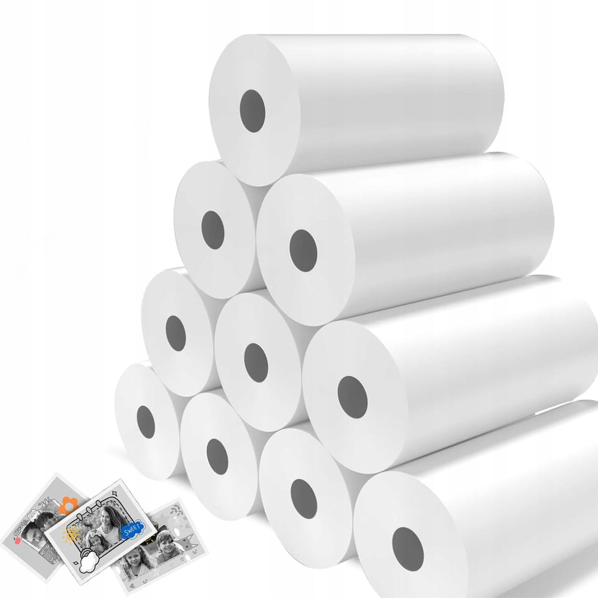 THERMAL PAPER ROLL CARTRIDGES FOR INSTANT CAMERA 10 ROLLS PIECES