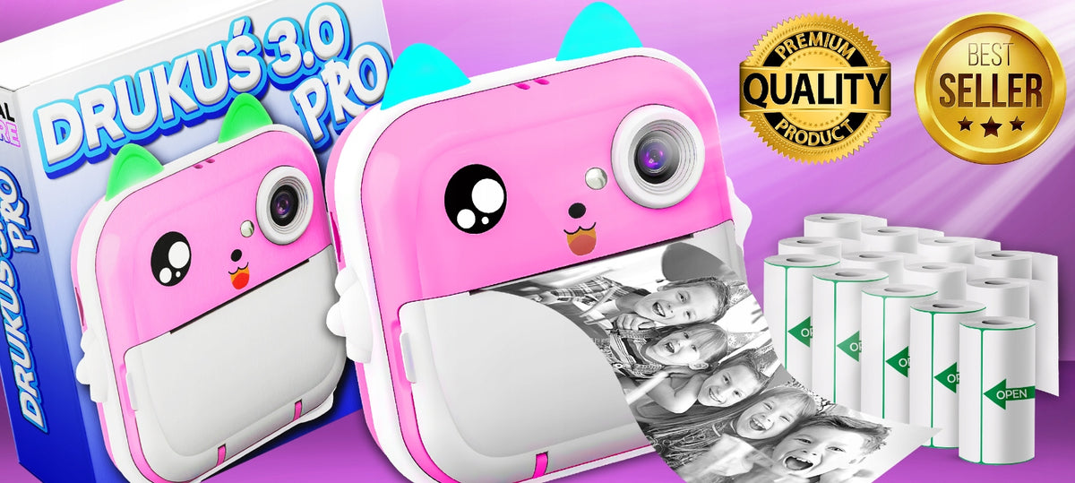 THERMAL PRINTER PRINTŚ 3.0 PRO FOR PHOTOS CAMERA + 13 ROLLS Packaging status original
