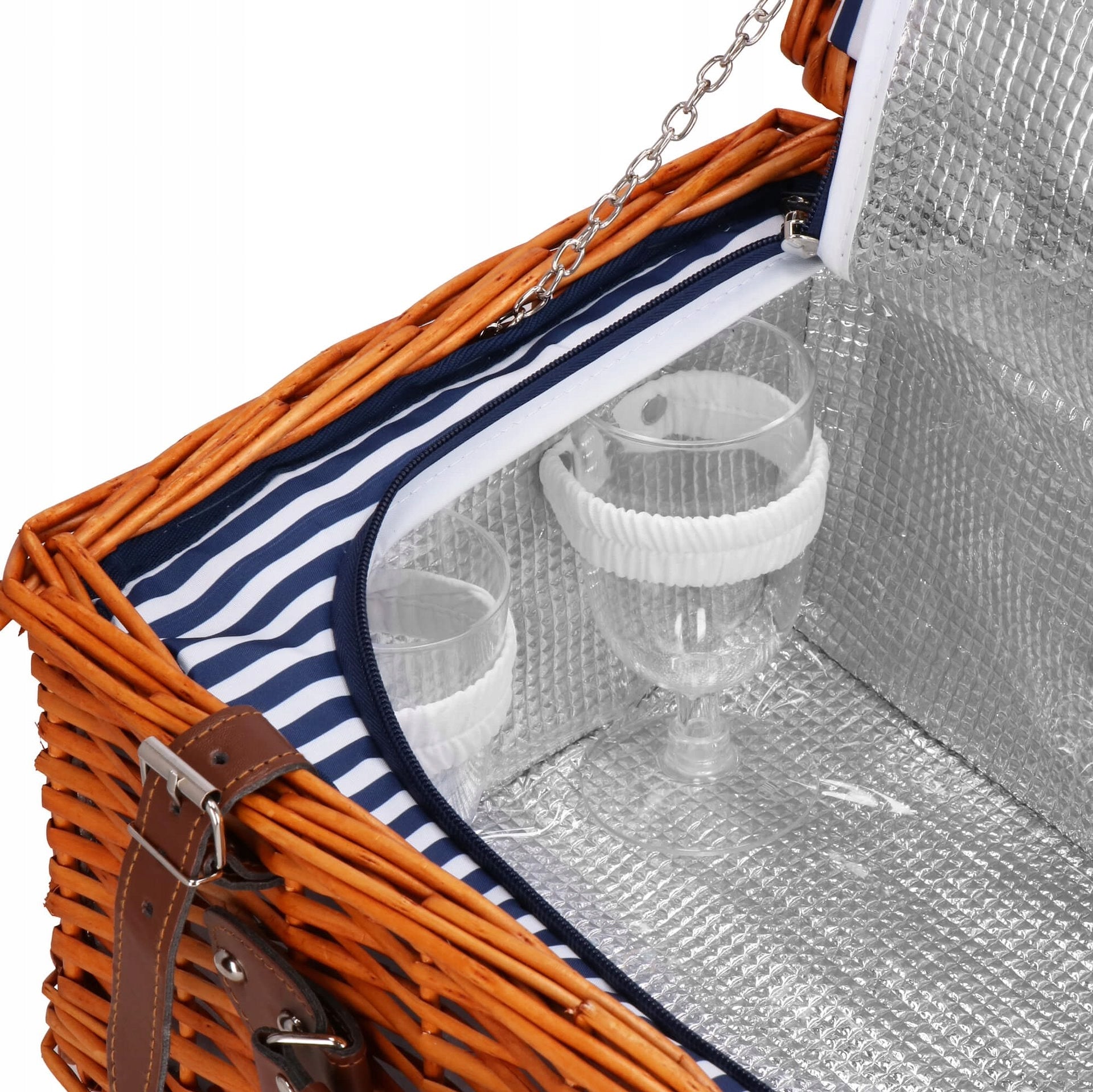 THERMAL WICKER PICNIC BASKET WITH EQUIPMENT PLATES FOR 4 PEOPLE PICNIC Manufacturer code CS0135