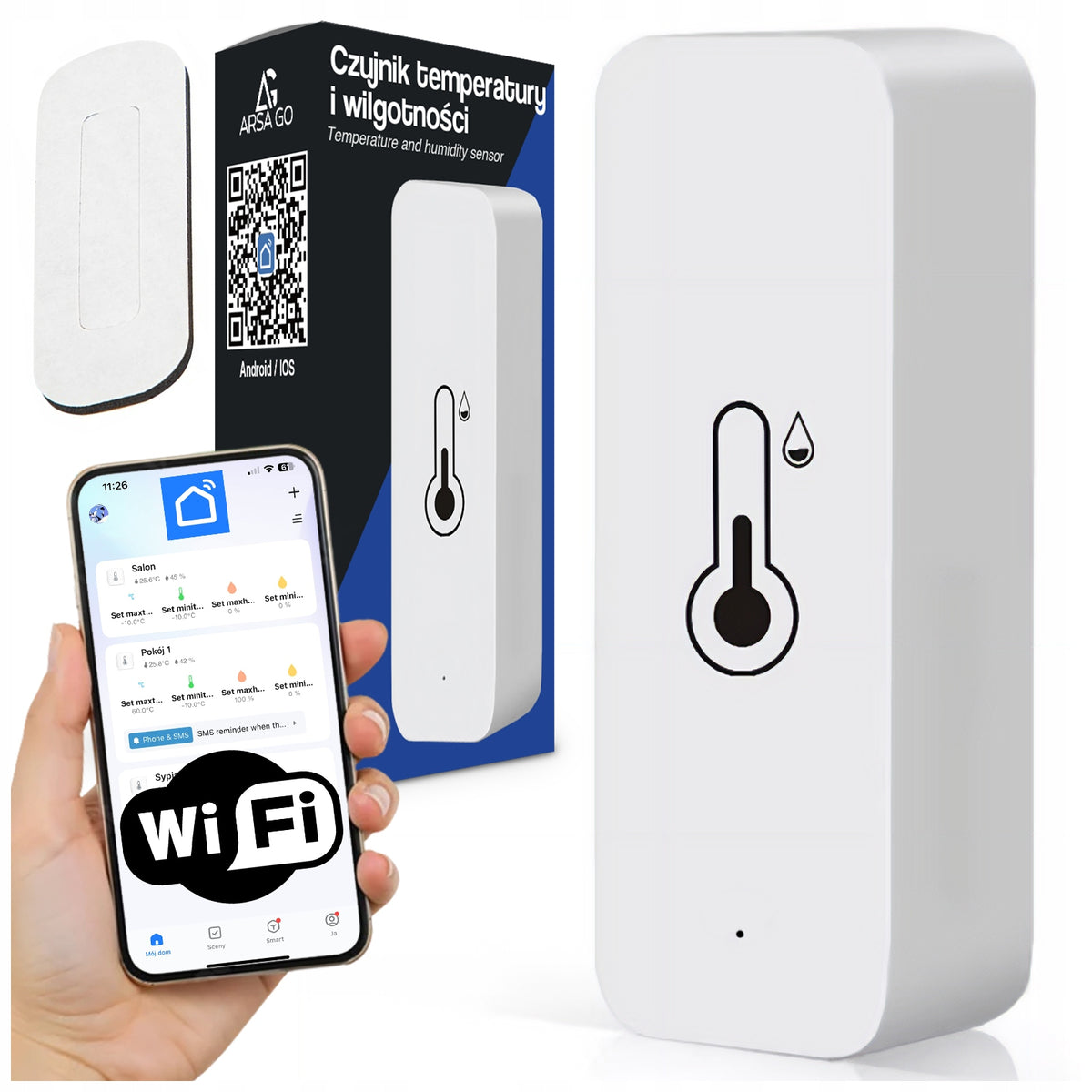 THERMOMETER HYGROMETER TEMPERATURE AND HUMIDITY SENSOR SMART WIFI APPLICATION