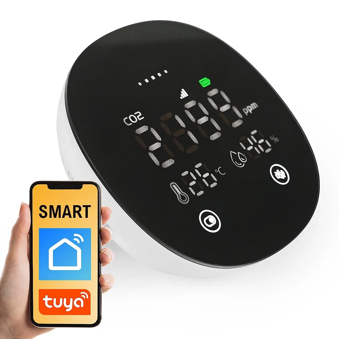THERMOMETER HYGROMETER temperature moisture sensor CO2 WiFi Tuya Spacetronik Brand Spacetronik