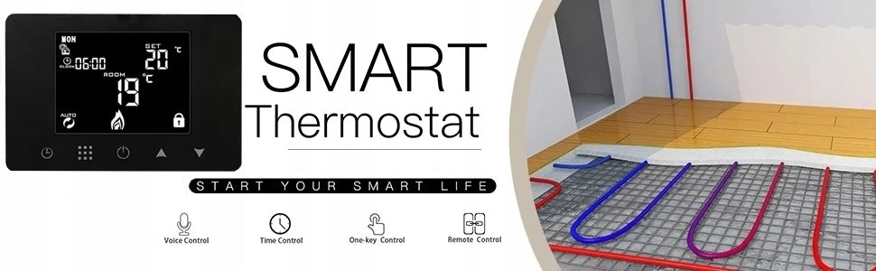 THERMOSTAT WALL MOUNTED PANEL ROOM TOUCH SCREEN LED WiFi TUYA TERSCW2B Packaging status original