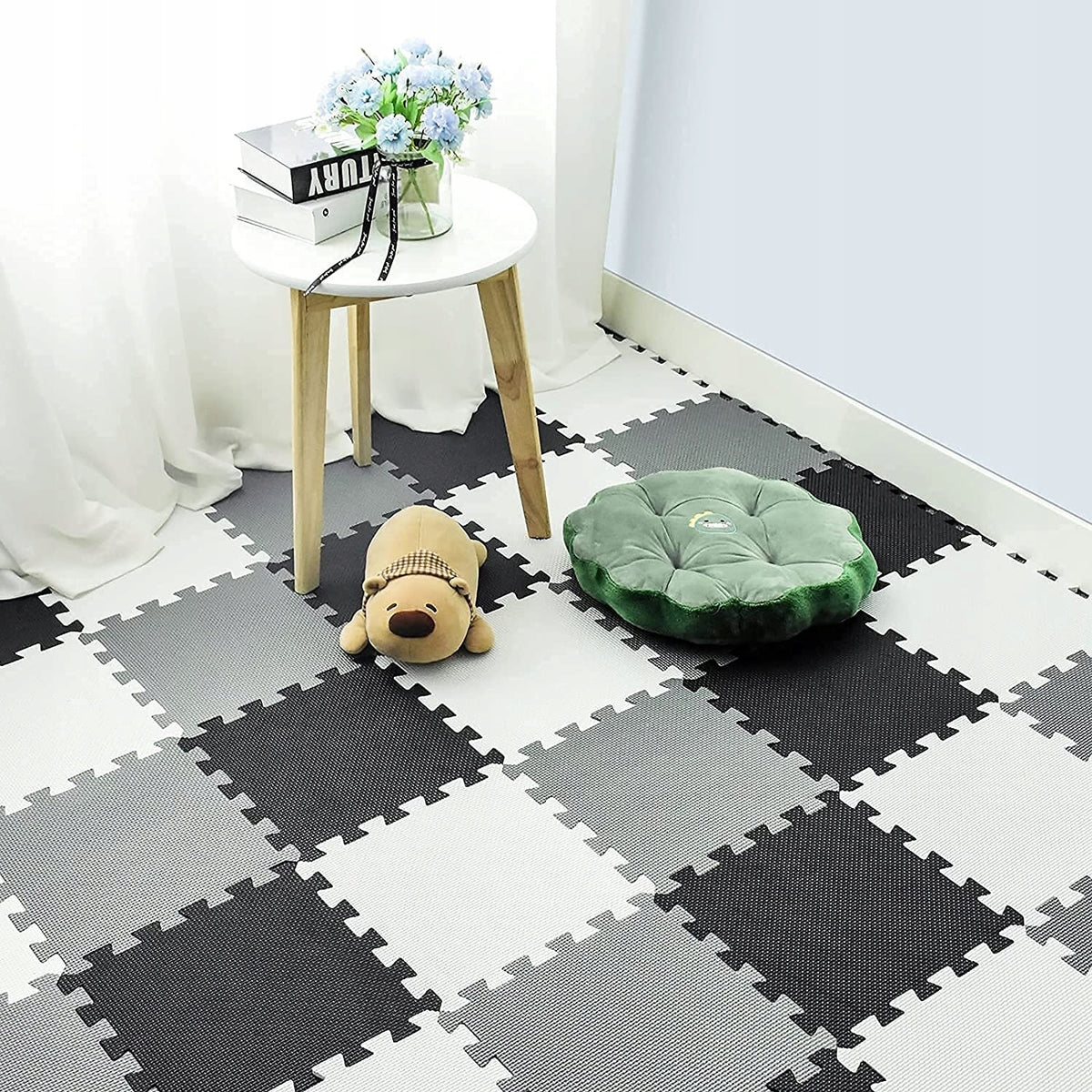 THICK EDUCATIONAL MAT for Children FOAM Puzzle 16pcs + XXL edging Manufacturer code GRUBA MATA EDUKACYJNA puzzle