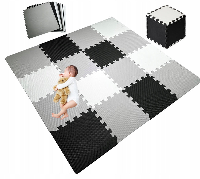 THICK EDUCATIONAL MAT for Children FOAM Puzzle 16pcs + XXL edging