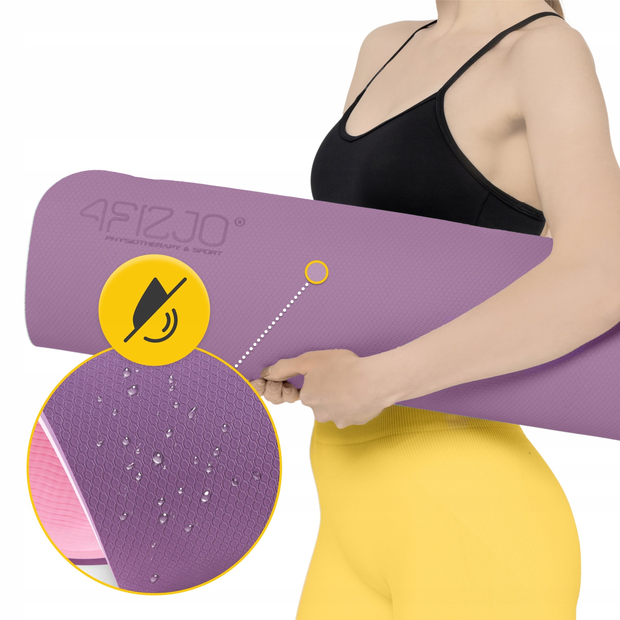 THICK EXERCISE MAT TPE YOGA FITNESS NON-SLIP DOUBLE LAYER 4FIZJO EAN (GTIN) 5907739316967