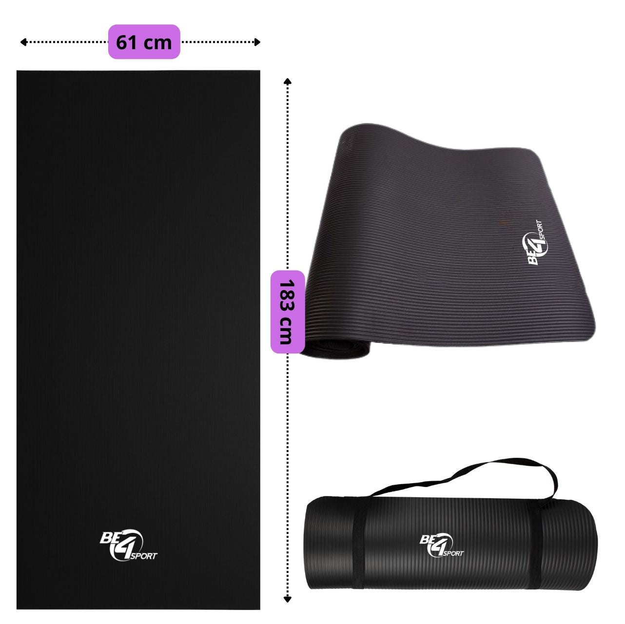 THICK EXERCISE MAT YOGA FITNESS SOFT TRAINING NON-SLIP 1,5cm Packaging status original
