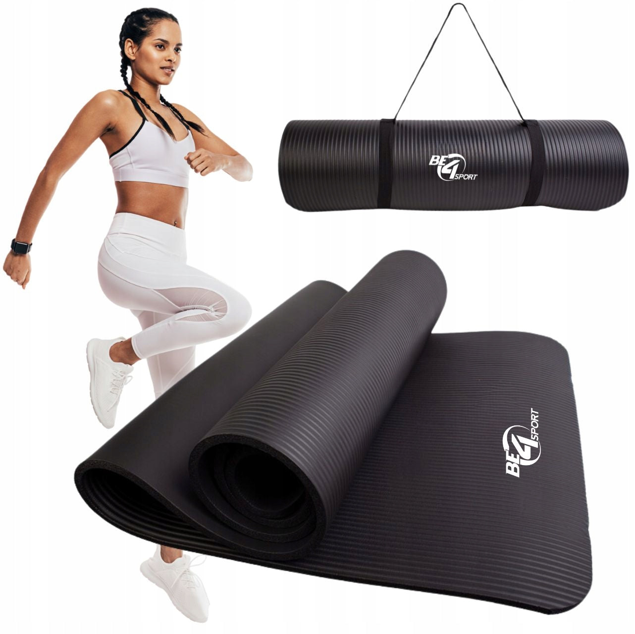 THICK EXERCISE MAT YOGA FITNESS SOFT TRAINING NON-SLIP 1,5cm