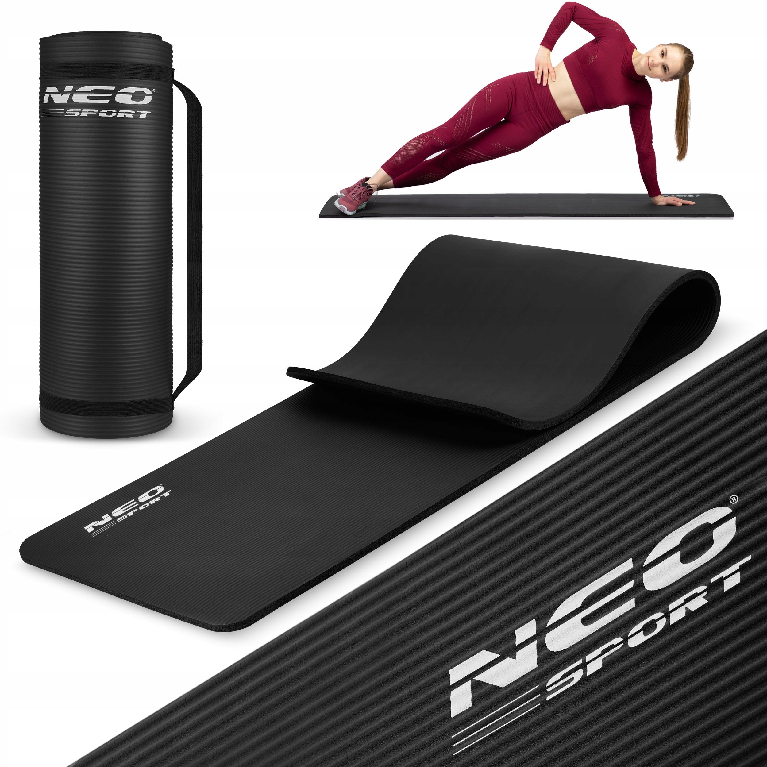 THICK FITNESS YOGA EXERCISE MAT 183x60x1,5cm