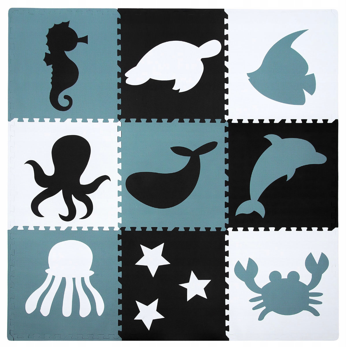THICK FOAM PUZZLE XXL FLOOR FOAM MAT 180x180 SEA ANIMALS Brand Humbi