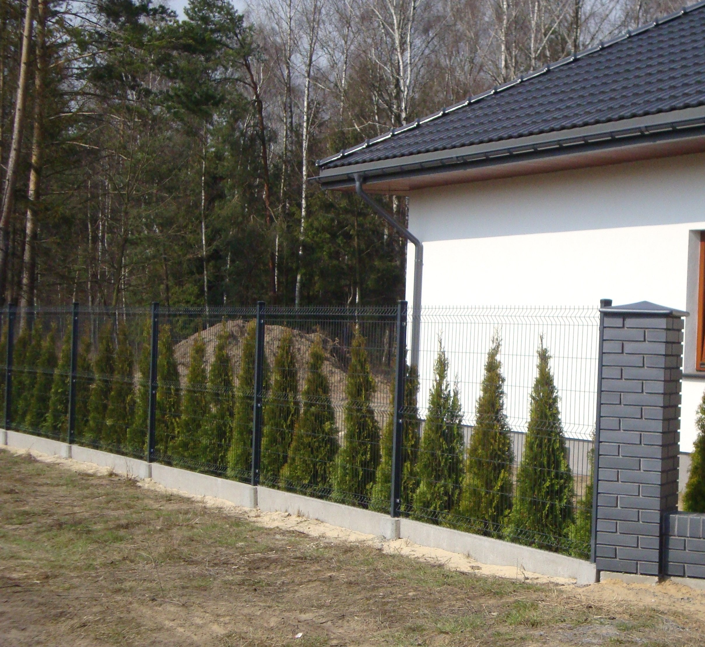 THICK Fence PANELS span 3D GRAPHITE fi 5mm anthracite panel 123x250cm Manufacturer code PRZĘSŁO PANEL grafit fi 5mm H 123 cm
