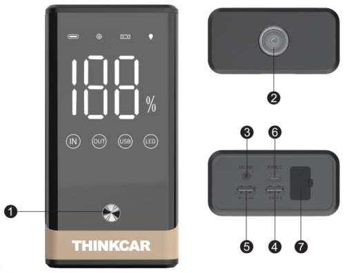 THINCAR TSJ 160 BOOT DEVICE BOOSTER POWER BANK 16000mAh Manufacturer code THINCAR TSJ 160