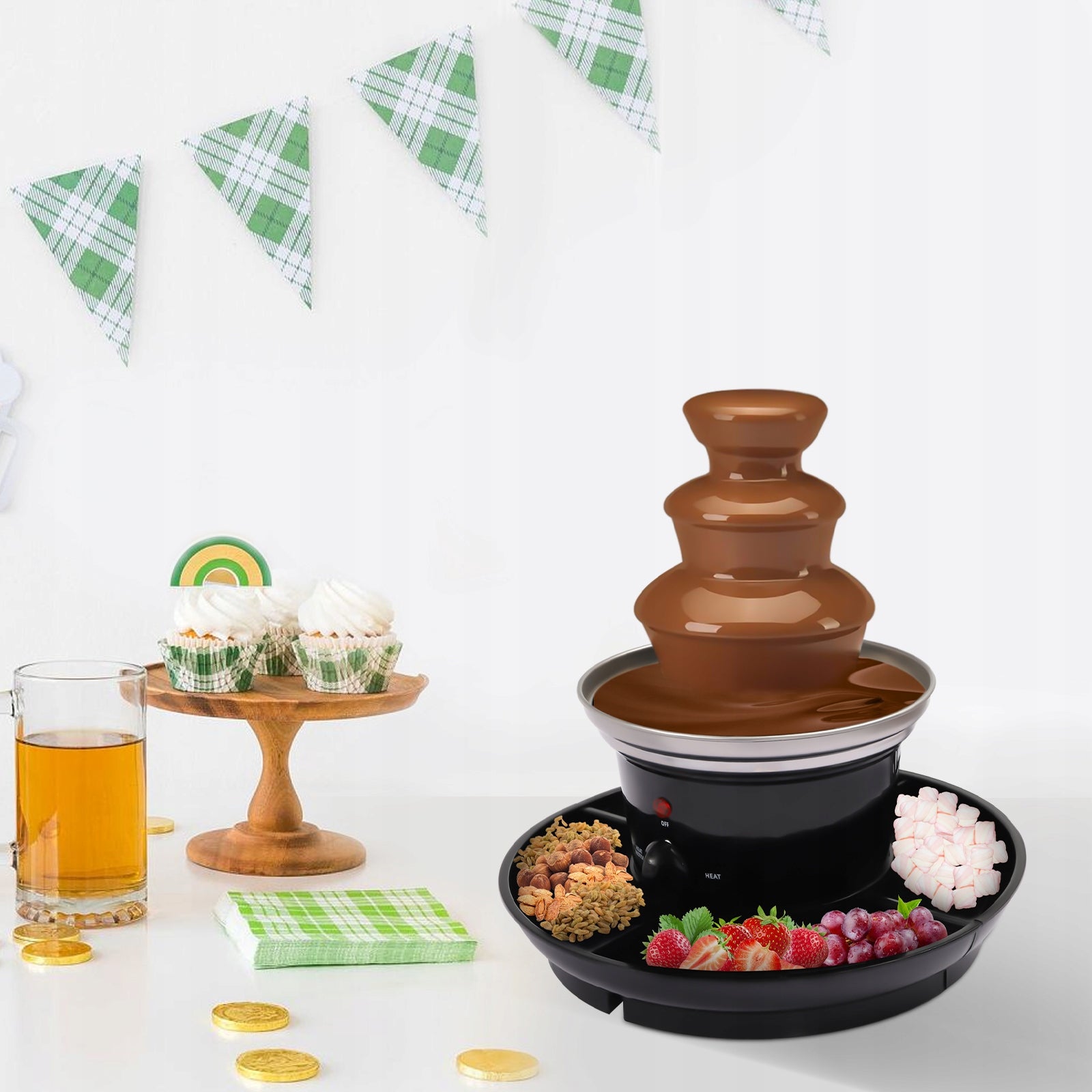 THREE-LEVEL CHOCOLATE FOUNTAIN FOR PARTIES, 450G, WITH HEATING Manufacturer code 19015