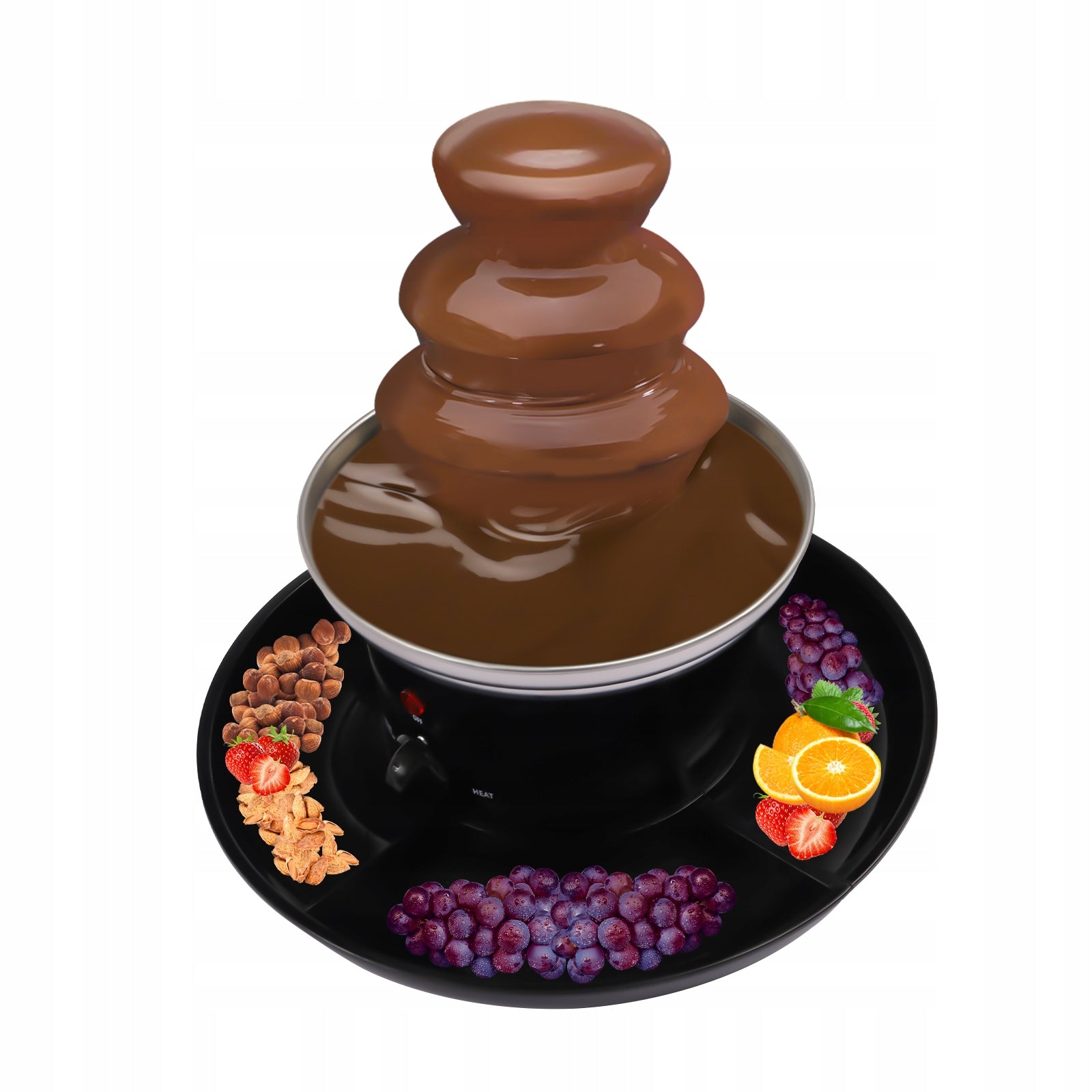 THREE-LEVEL CHOCOLATE FOUNTAIN FOR PARTIES, 450G, WITH HEATING