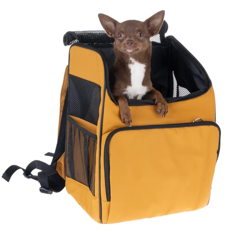 TIAKI Transport backpack for cats dogs 2in1 MINI PLAYPEN Transporter YELLOW Manufacturer code LA 488129