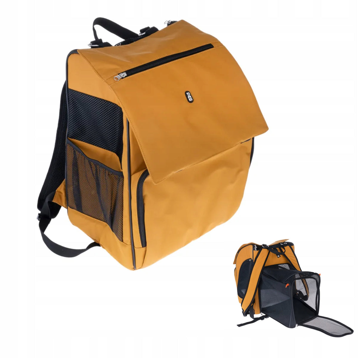 TIAKI Transport backpack for cats dogs 2in1 MINI PLAYPEN Transporter YELLOW