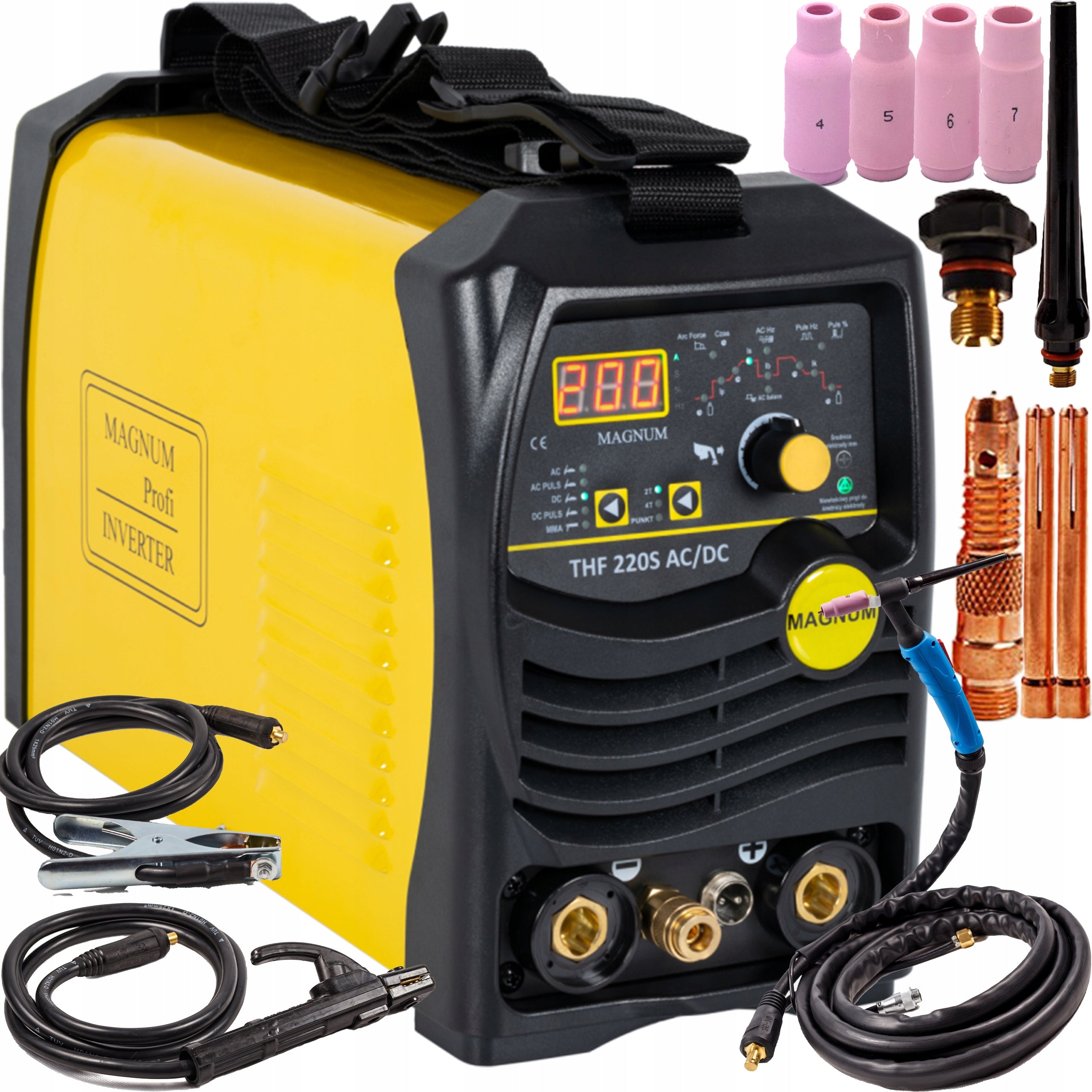 TIG AC/DC MMA WELDER for aluminium 200A PULS MAGNUM THF 220S 60%