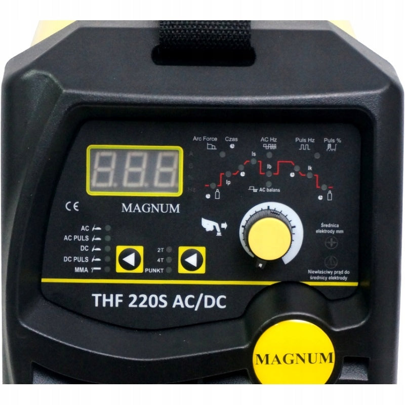 TIG THF 220S ACDC PULS MAGNUM inverter welder Supply voltage (V) 230