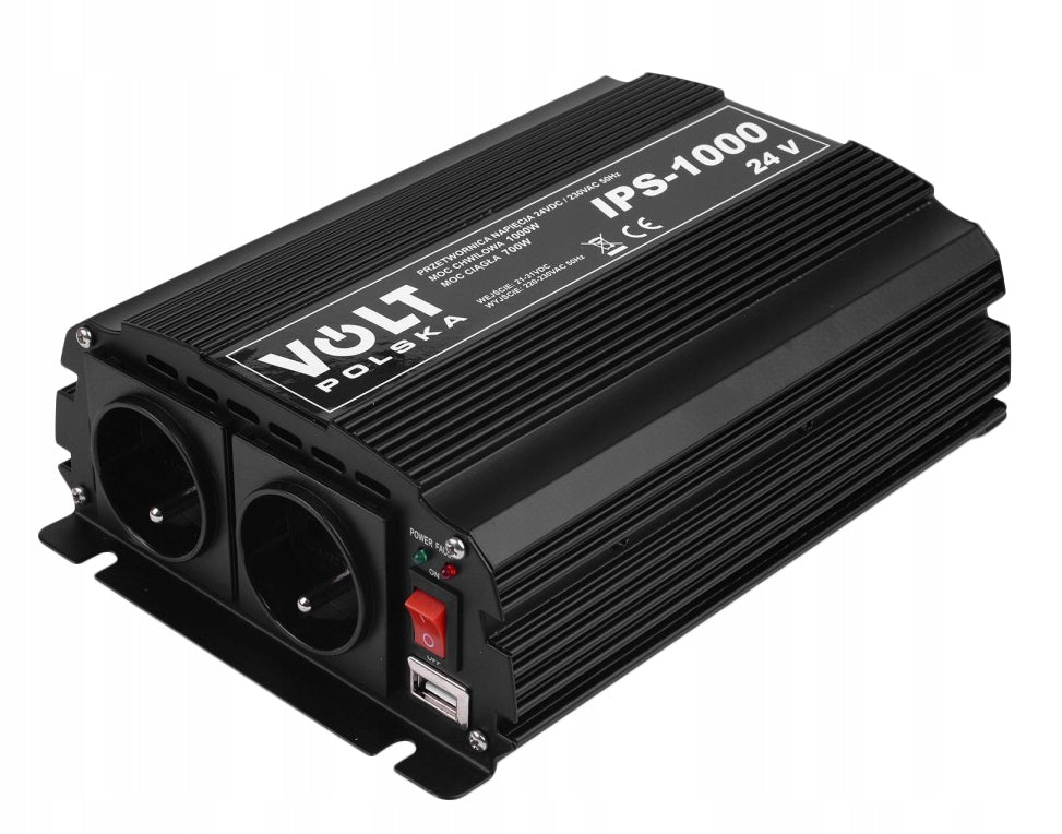 TIR CONVERTER 24V 230V 700W/1000W SINE MODIFIED HEATER COMPUTER Brand Volt Polska