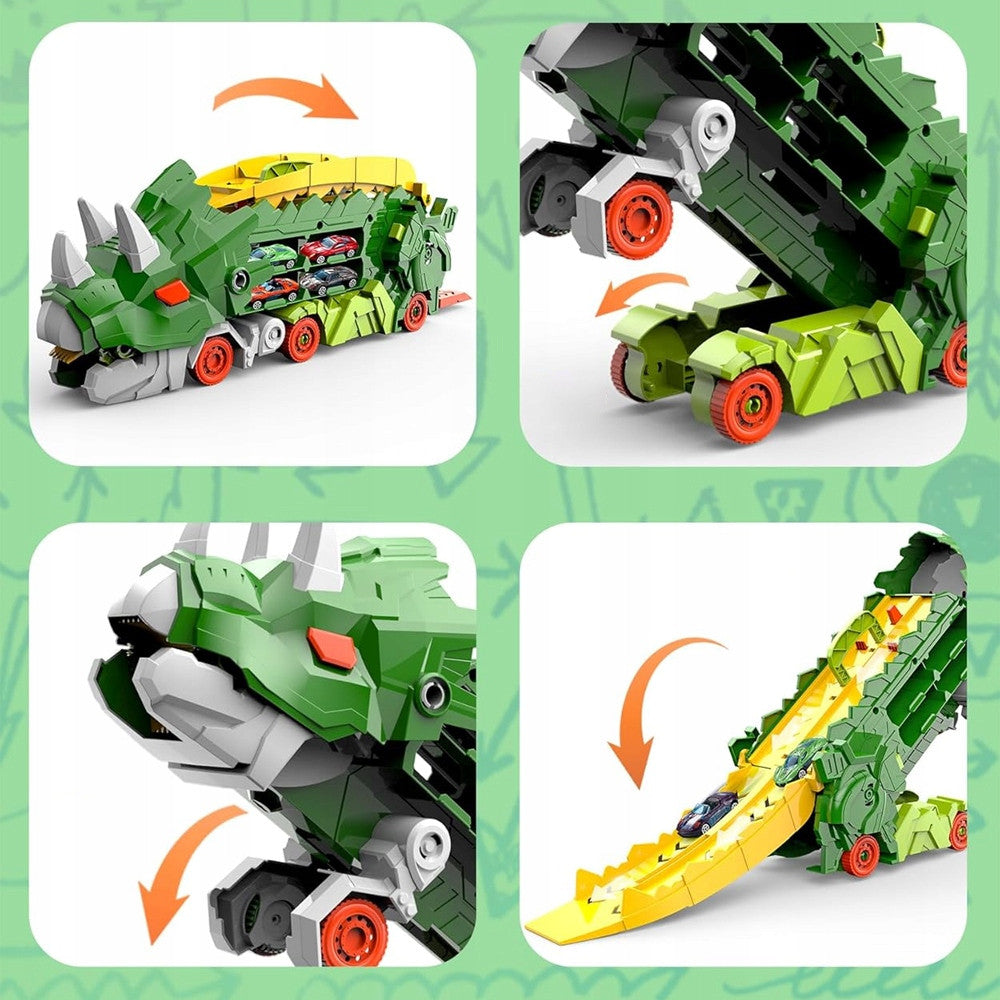 TIR DINOSAUR TRUCK TOW TRUCK METAL RESROARKI TRANSPORTER T-REX GIFT Manufacturer code Dinozuar T-REX Transporter Resoraki