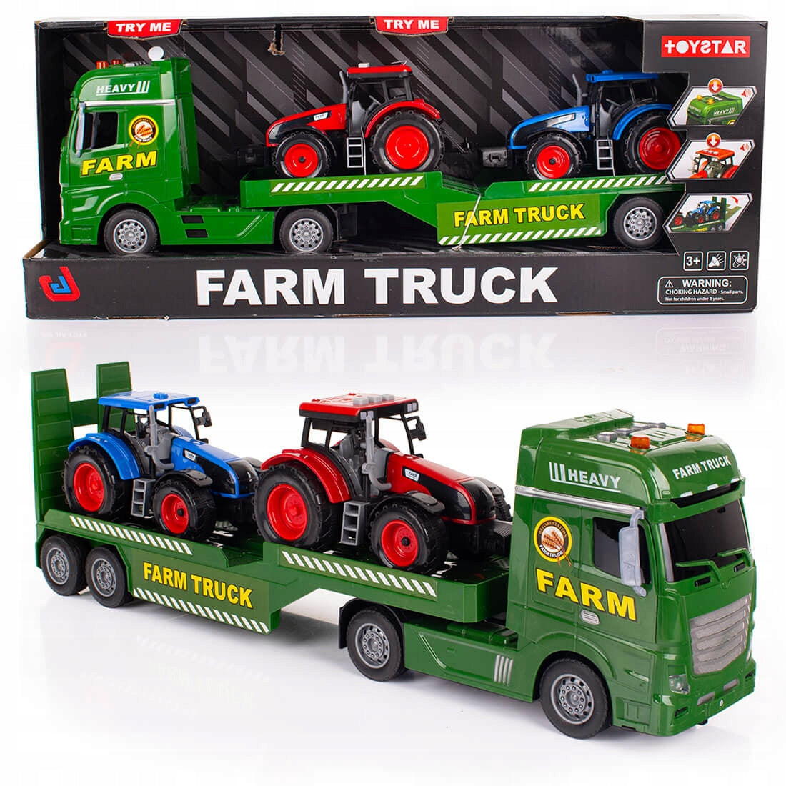 TIR TOW TRUCK WITH TRACTORS TRUCK WITH VEHICLES AND TRAILER LIGHT SOUNDS