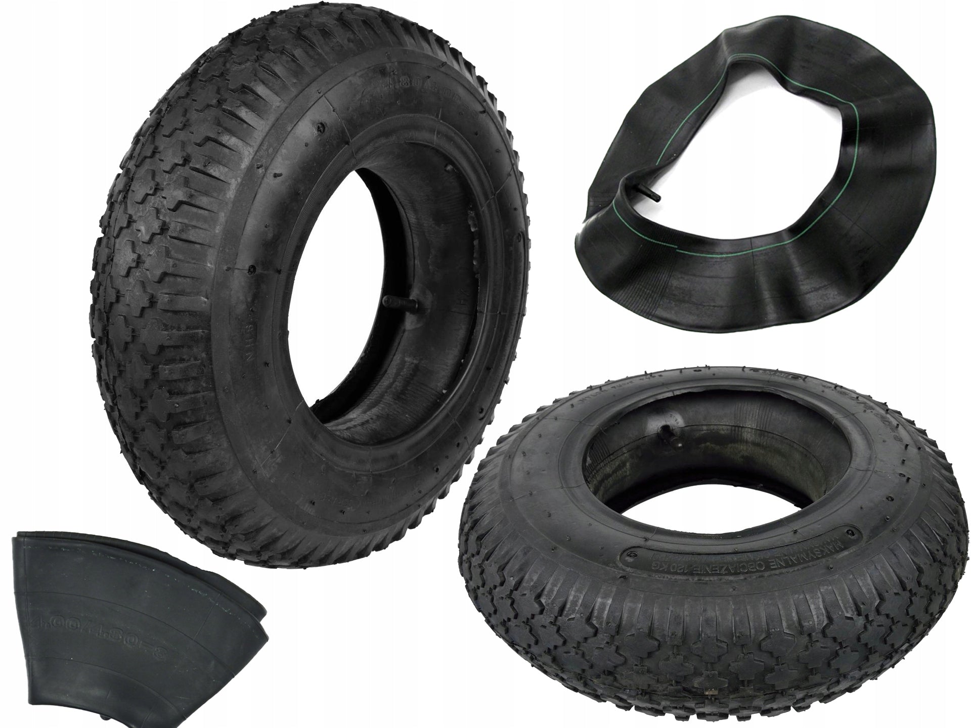 TIRE WITH INNER TUBE FOR WHEELBARROW WHEEL 4.80/4.00-8 2PR STRONG