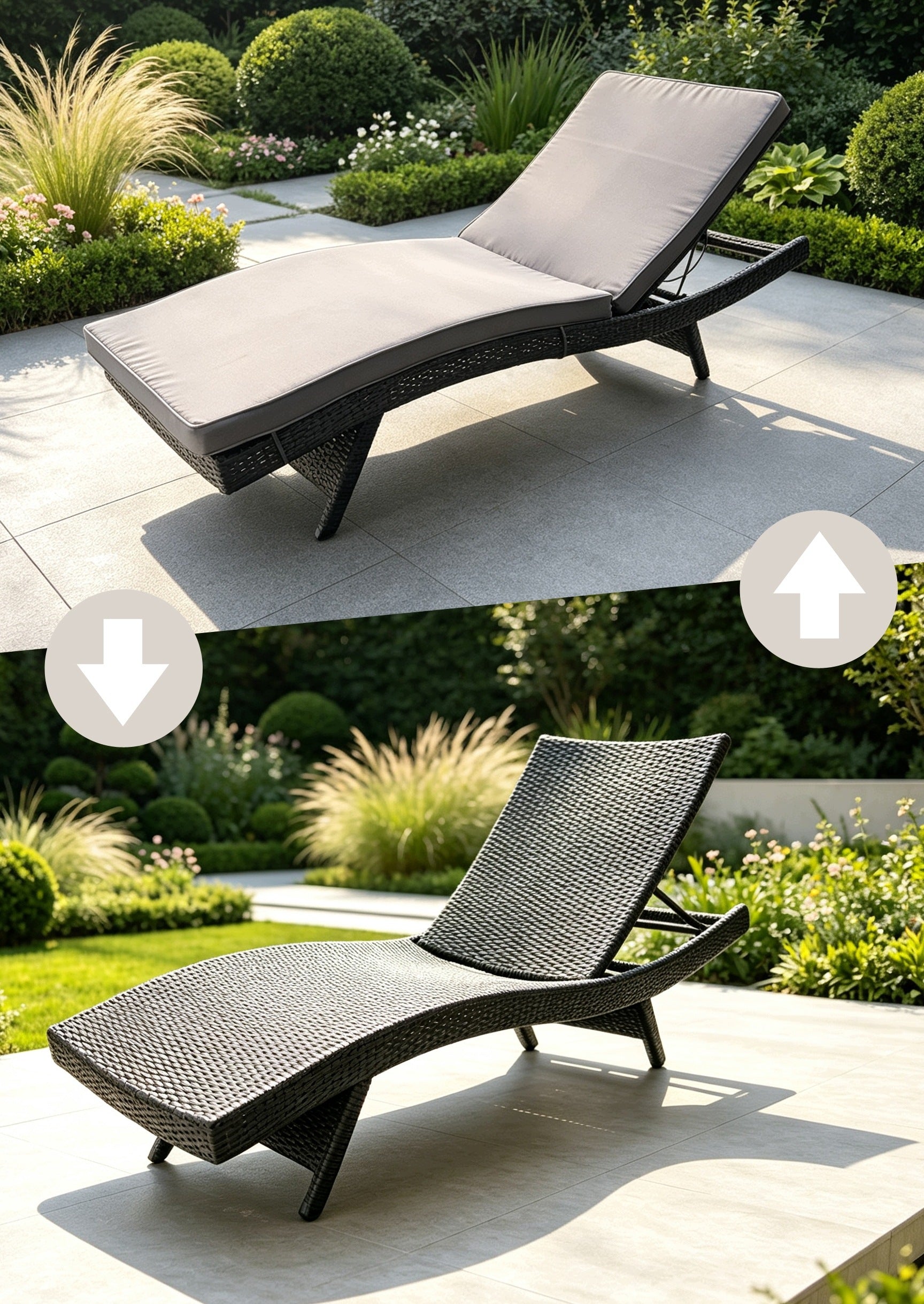 TIVOLI Pool GARDEN LOUNGER Beach CUSHION ADJUSTABLE Folding Couch Manufacturer code ST-991_PREMIUM