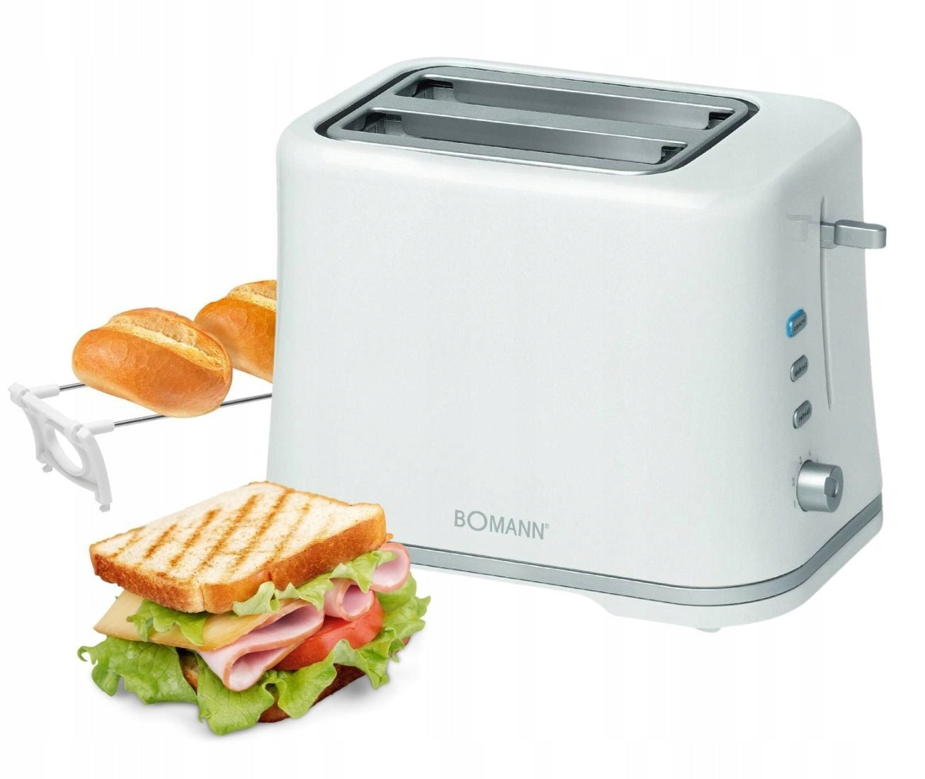 TOASTER 2 CROUTONS BOMANN TA 1577 CB WHITE