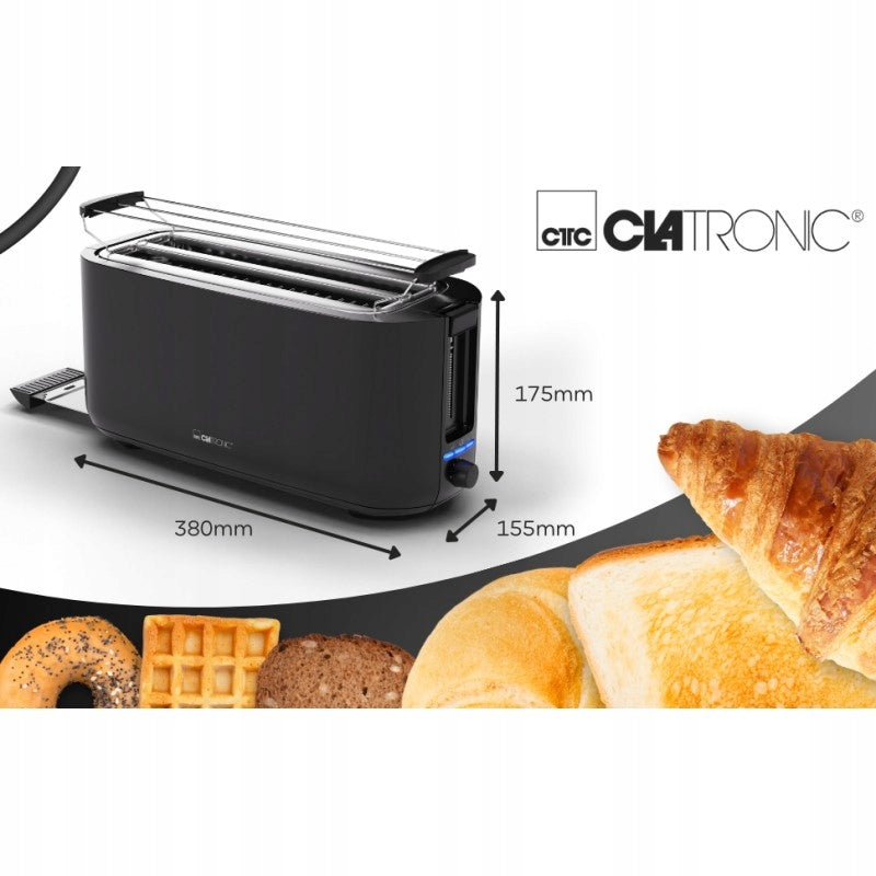 TOASTER 4 SLICES 1400W CLATRONIC XXL DEFROSTING HEATING STOP 1400W Manufacturer code TA 3802 (