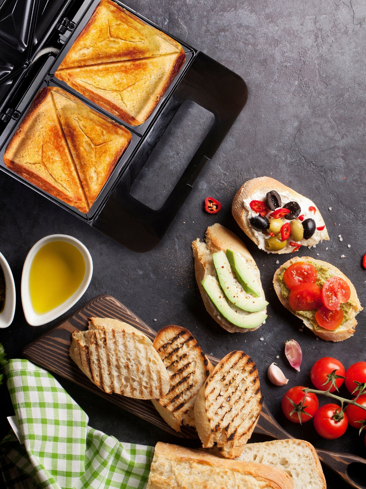 TOASTER FOLDING TOAST SANDWICH GRILL ELECTRIC TOASTER KAMILLE Packaging status original