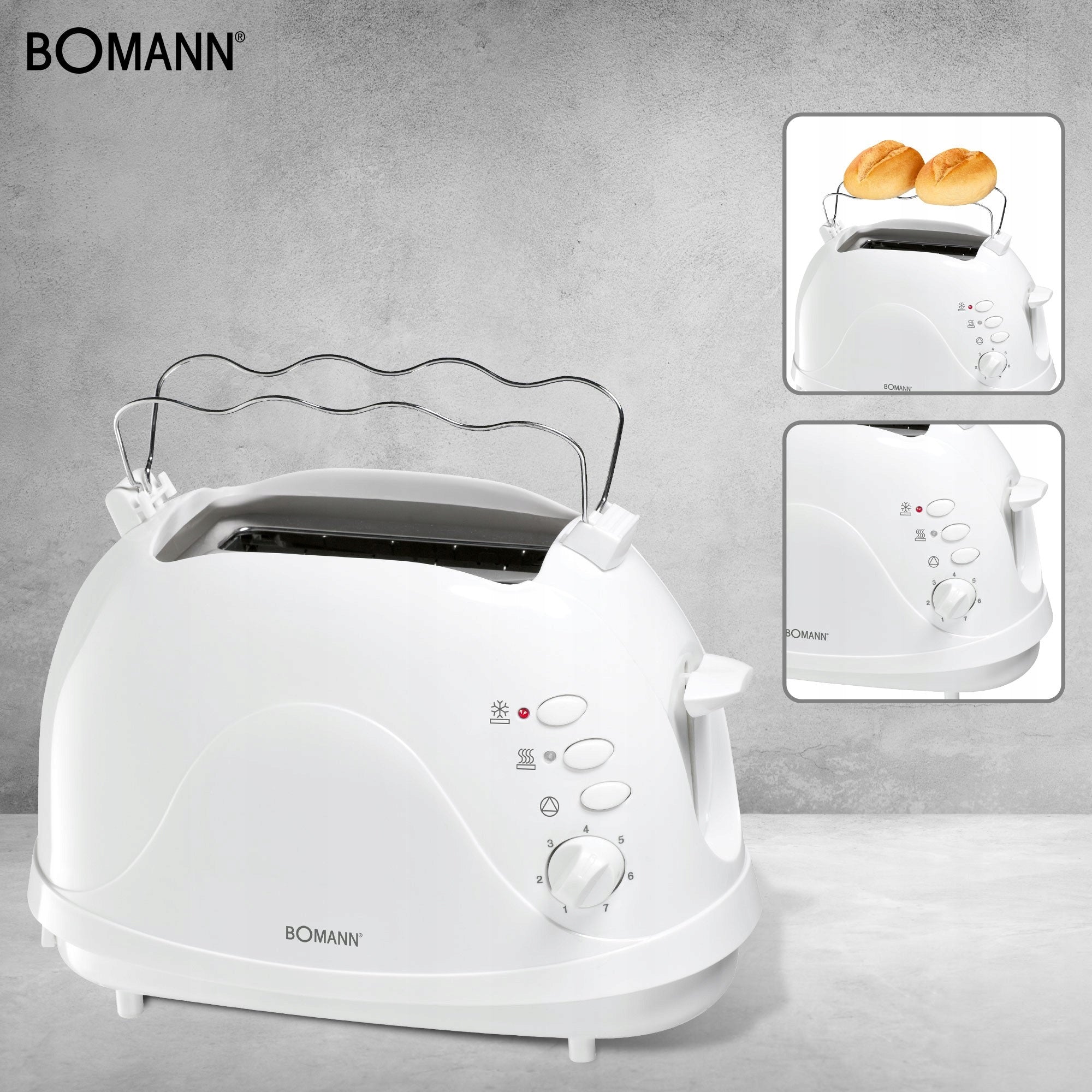 TOASTER FOR 2 CROUTONS BUN ATTACHMENT BOMANN TA Brand Bomann