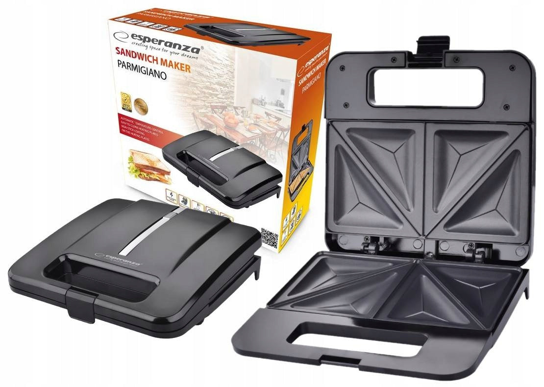 TOASTER FOR SANDWICHES CRISPY TOAST SANDWICH 1000W BLACK