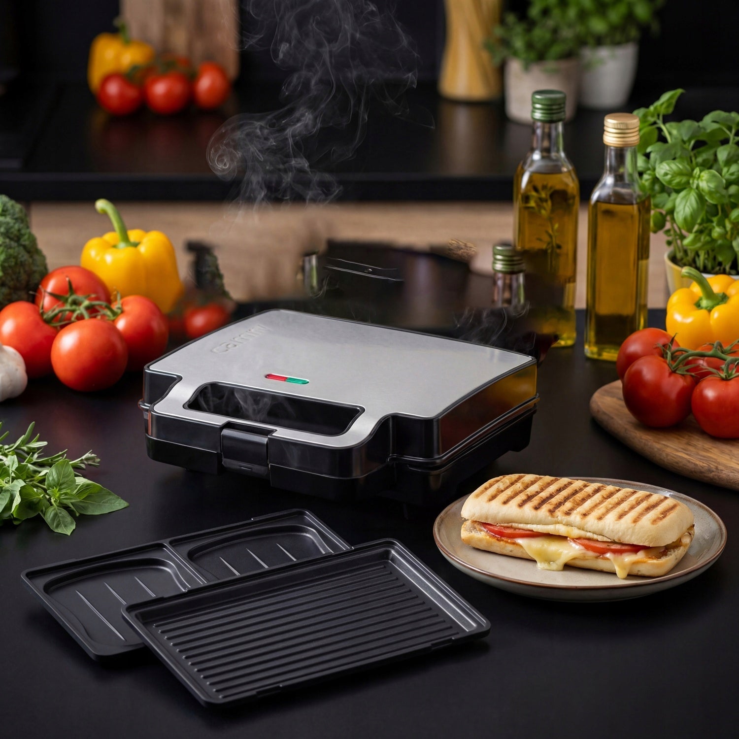 TOASTER GRILL FOR TORTILLA SANDWICHES ELECTRIC TOASTER PANINI 1400W NONSTICK Packaging status original