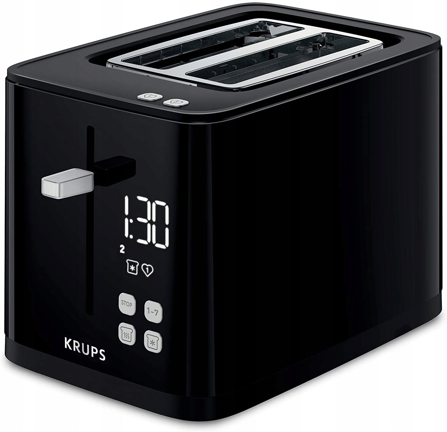 TOASTER KRUPS SMART'N LIGHT FOR 2 SLICES KH6418 BLACK 850W LED DISPLAY