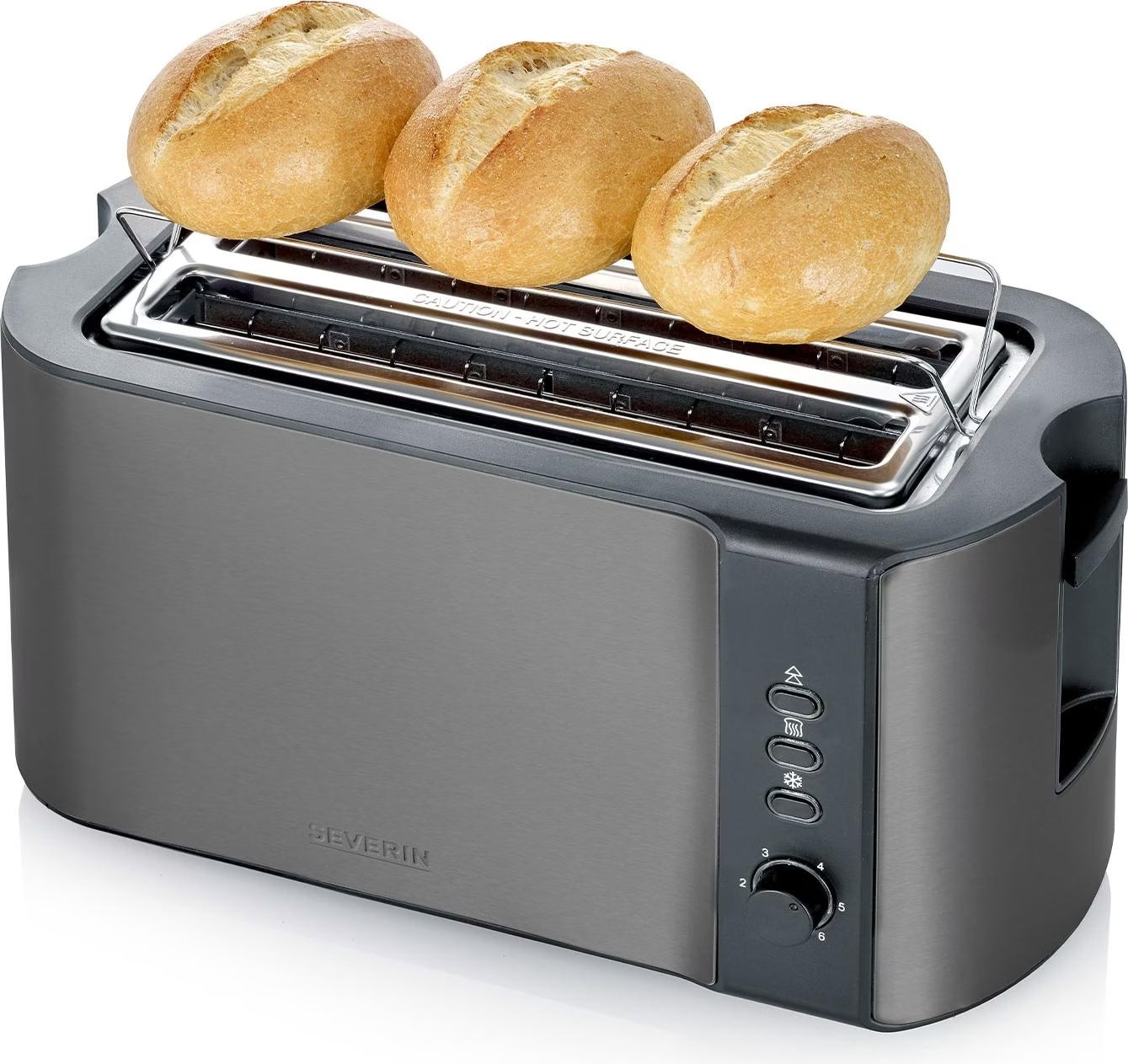 TOASTER LONG HOLE 1400W 4 TOAST GRATE DEFROSTING SEVERIN AT9341