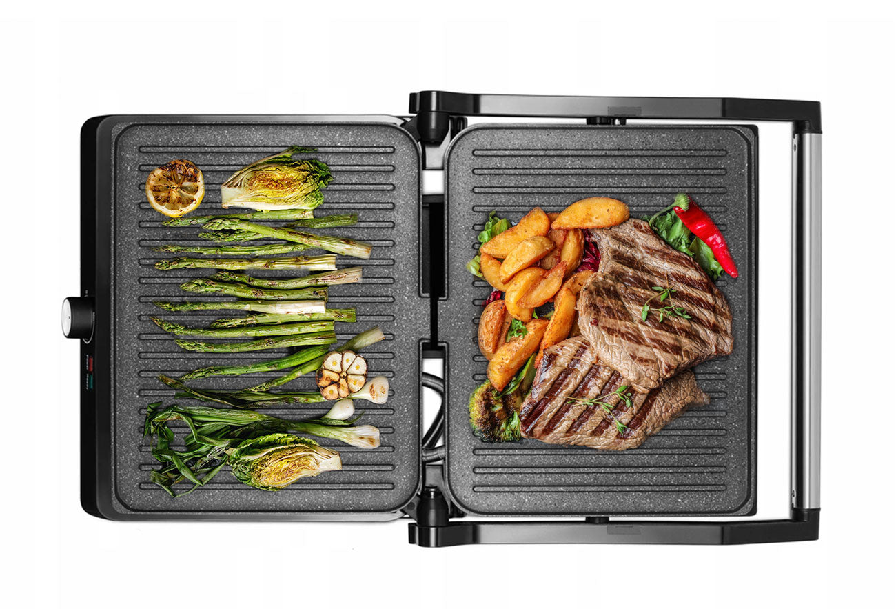 TOASTER OVEN GRILL FOR PANINI SANDWICHES ELECTRIC FOLDING STRONG 2200W Grill type contact panini folding