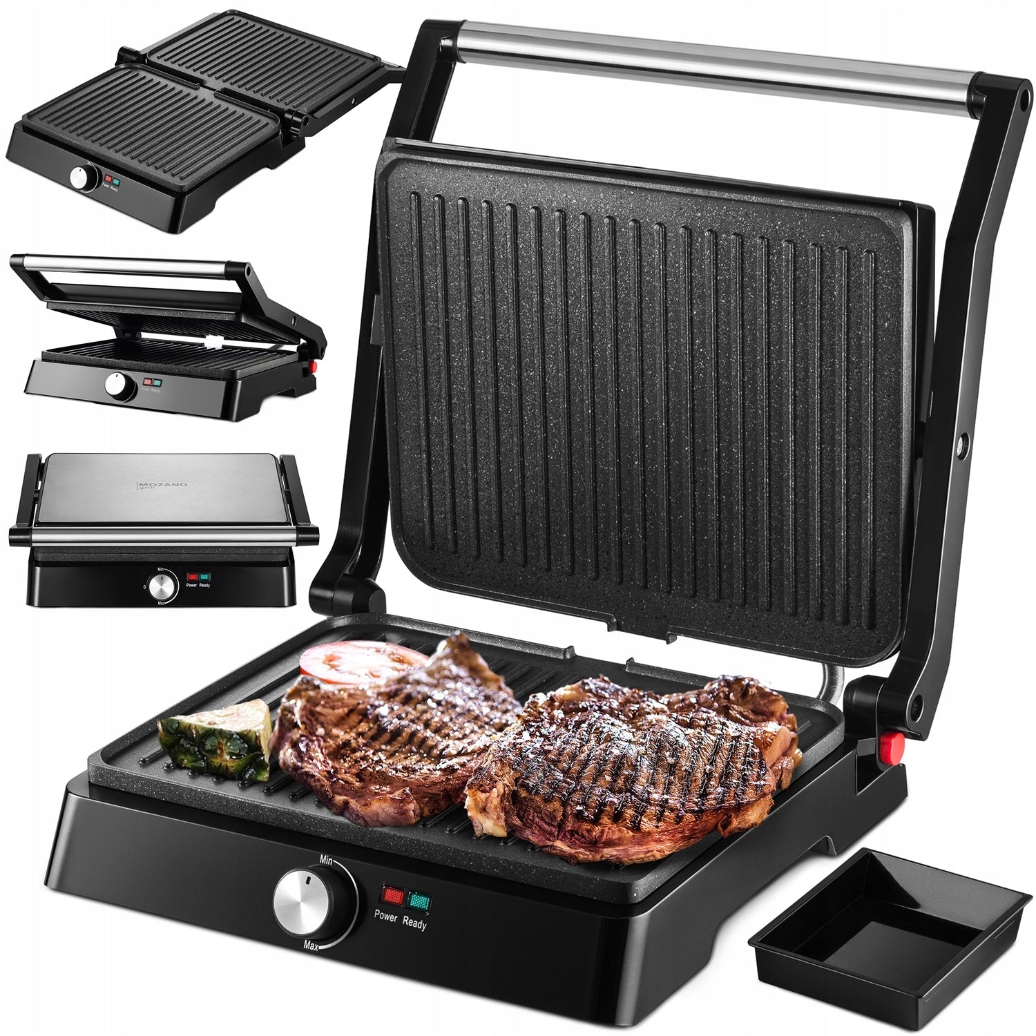 TOASTER OVEN GRILL FOR PANINI SANDWICHES ELECTRIC FOLDING STRONG 2200W