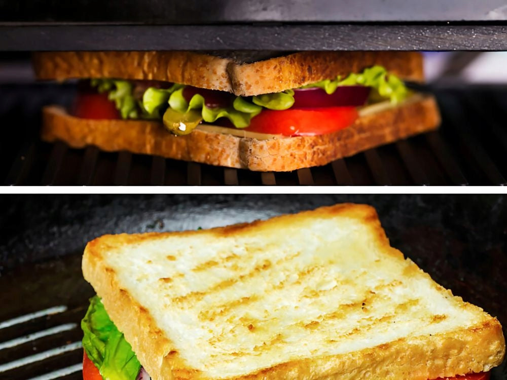 TOASTER OVEN TYPE GRILL FOR SANDWICHES PANINI TORTILLA NON-STICK 750W Packaging status original