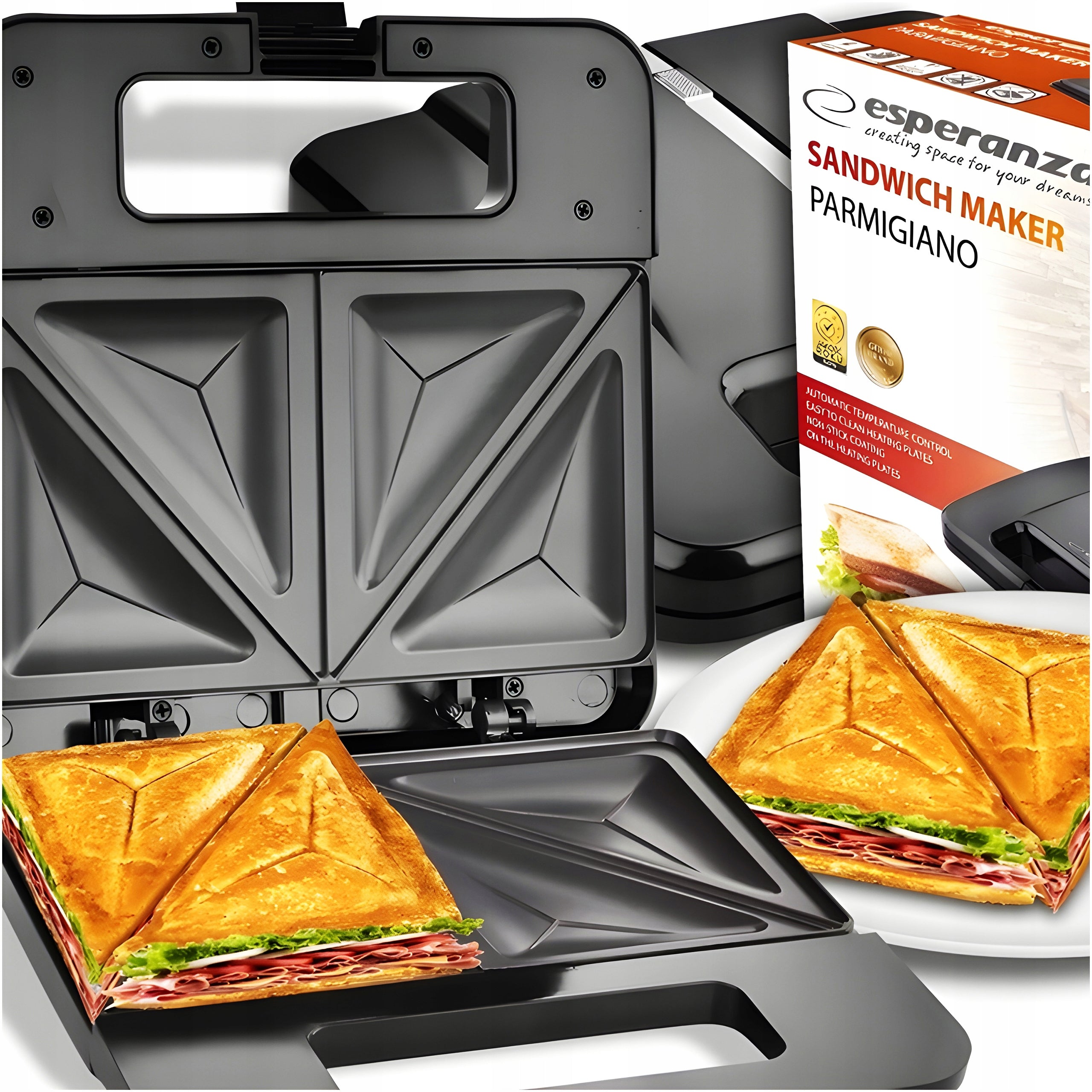 TOASTER SANDWICH NONSTICK COATING 1000W