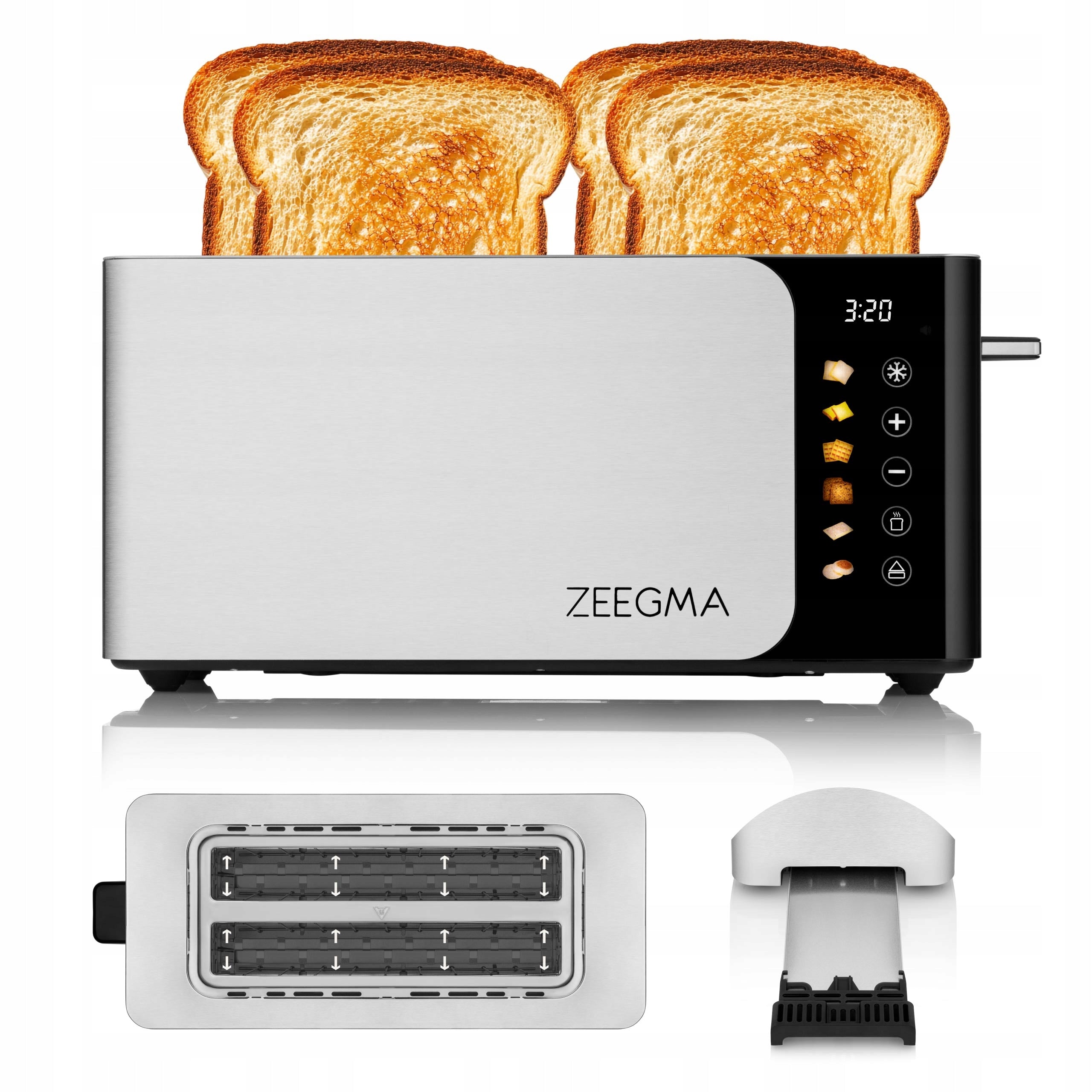 TOASTER SANDWICH TOASTER 4 TOAST SLICES 1500W TOUCH TOAST LED