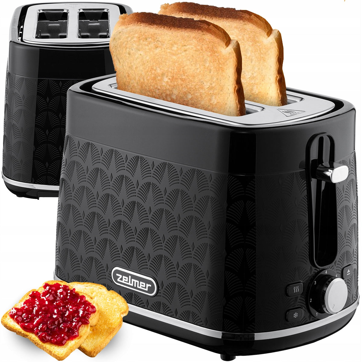 TOASTER ZELMER SANDWICH TOASTER 7 LEVELS ELECTRIC TOAST 2 SLICES 930W